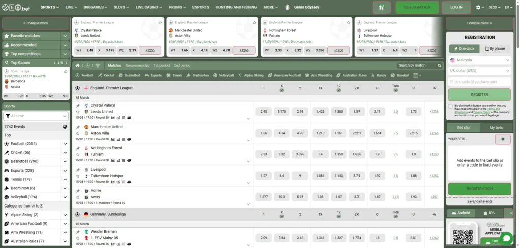 b86 bet Online Sports Betting